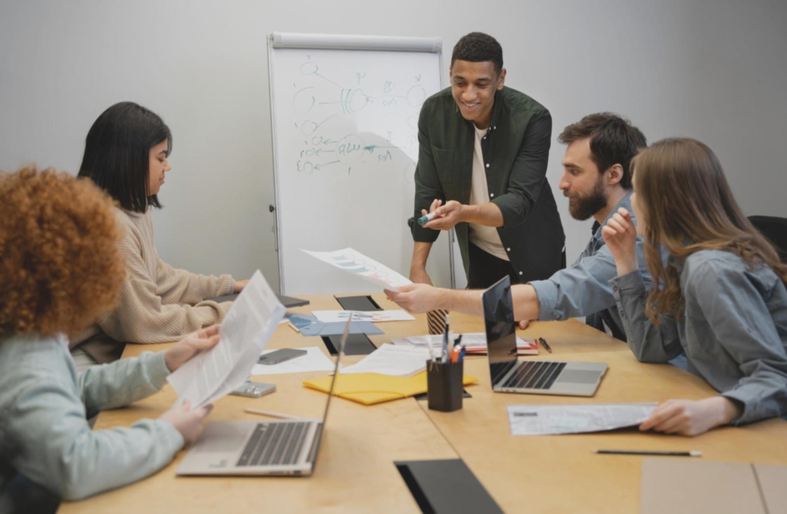 Financial professionals working on budgeting and forecasting analysis